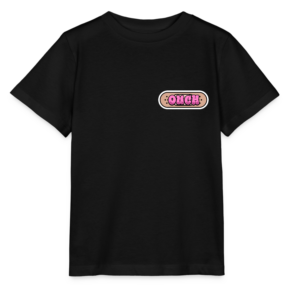 Ouch plaster - Blue Kids T-Shirt - black